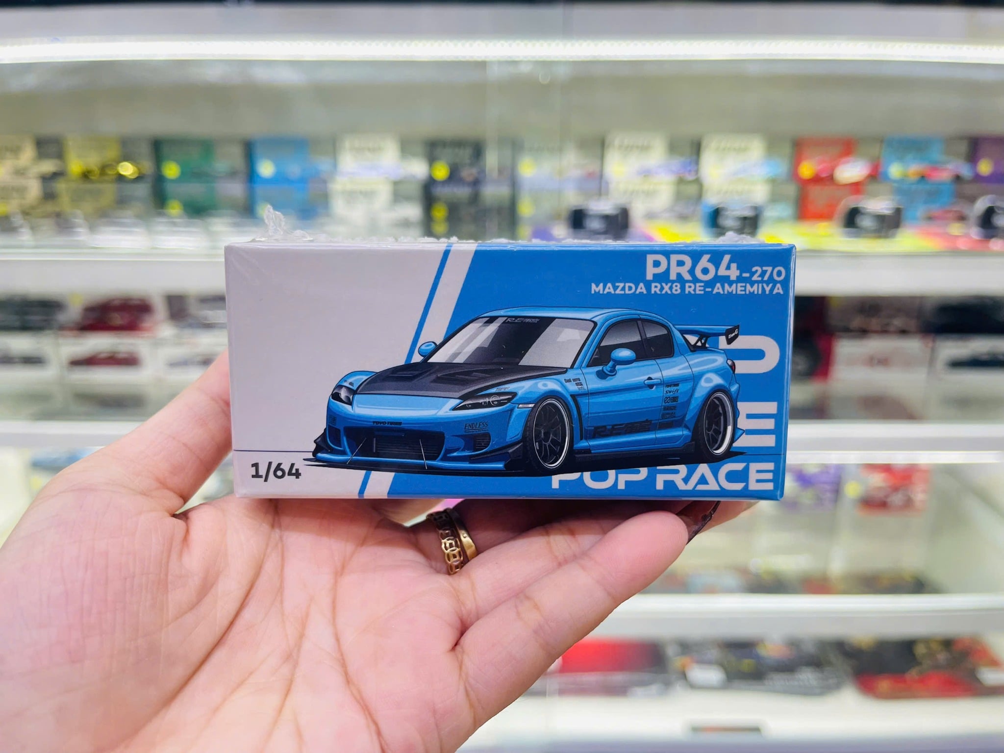  Mô hình xe Mazda RX-8 Re-Amemiya tỉ lệ 1:64 Poprace PR640270 