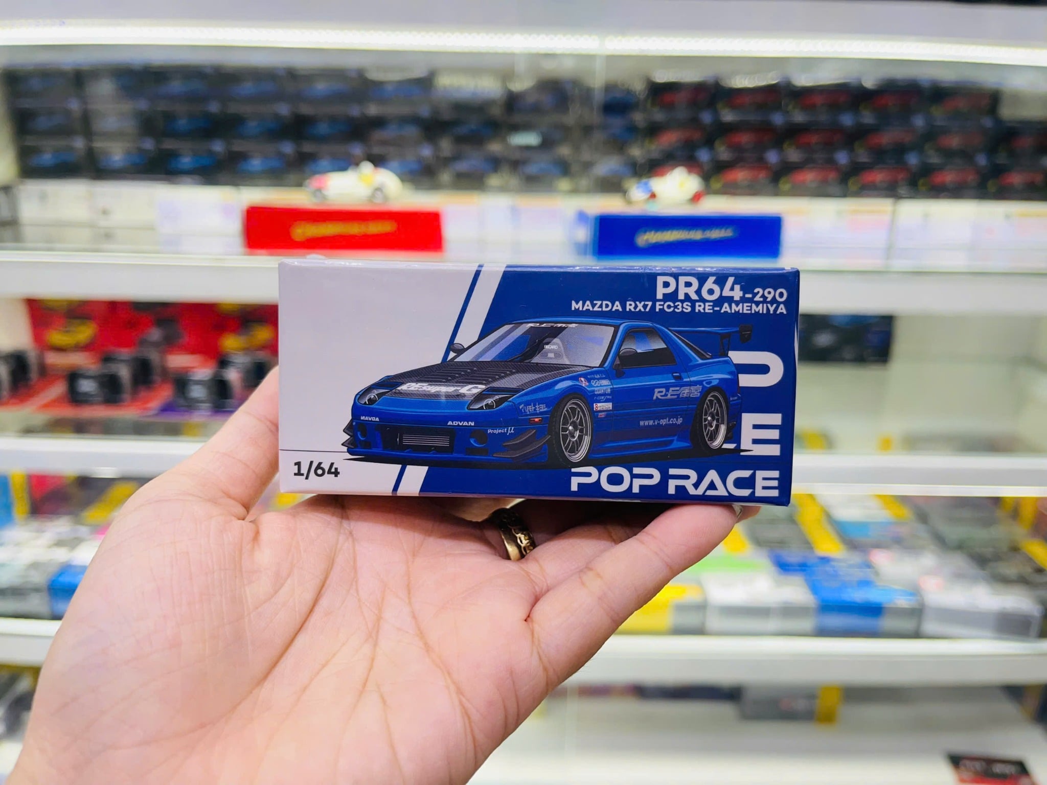  Mô hình xe Mazda RX-7 Re-Amemiya tỉ lệ 1:64 Poprace PR640290 