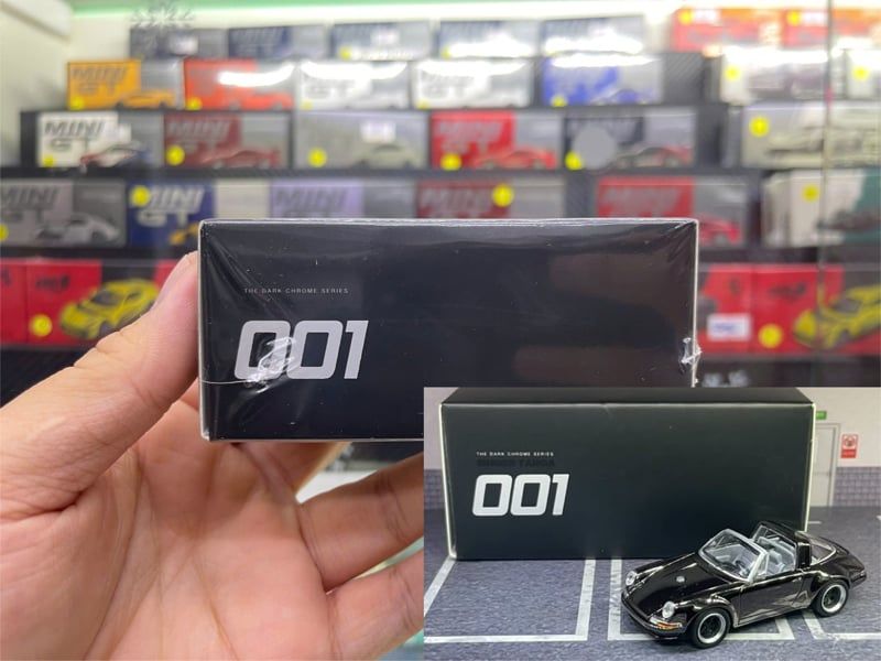  Mô hình xe ô tô Porsche Tagar singer dark chrome series mở được capo tỉ lệ 1:64 Poprace PRDC001 