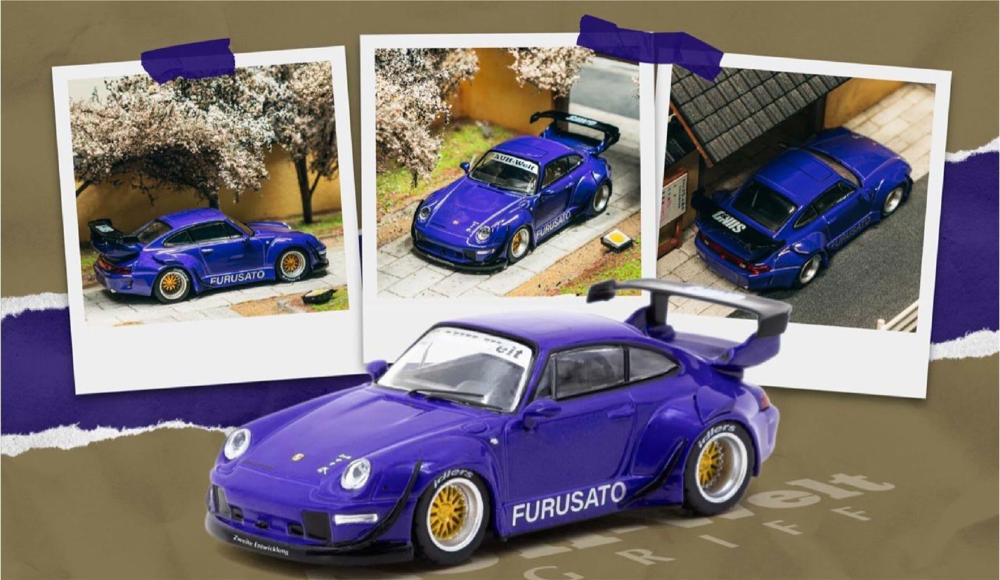  Mô hình xe RWB 993 Furasato tỉ lệ 1:64 Tarmac Works T64-TL017-FU 