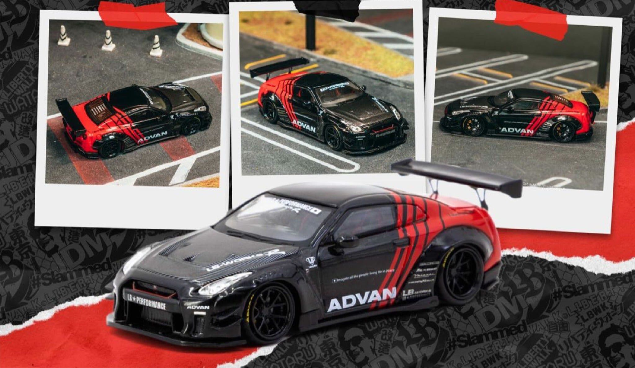  Mô hình xe LBWK Works Nissan GT-R Type 2 tỉ lệ 1:64 Tarmac Works T64-090-AD 