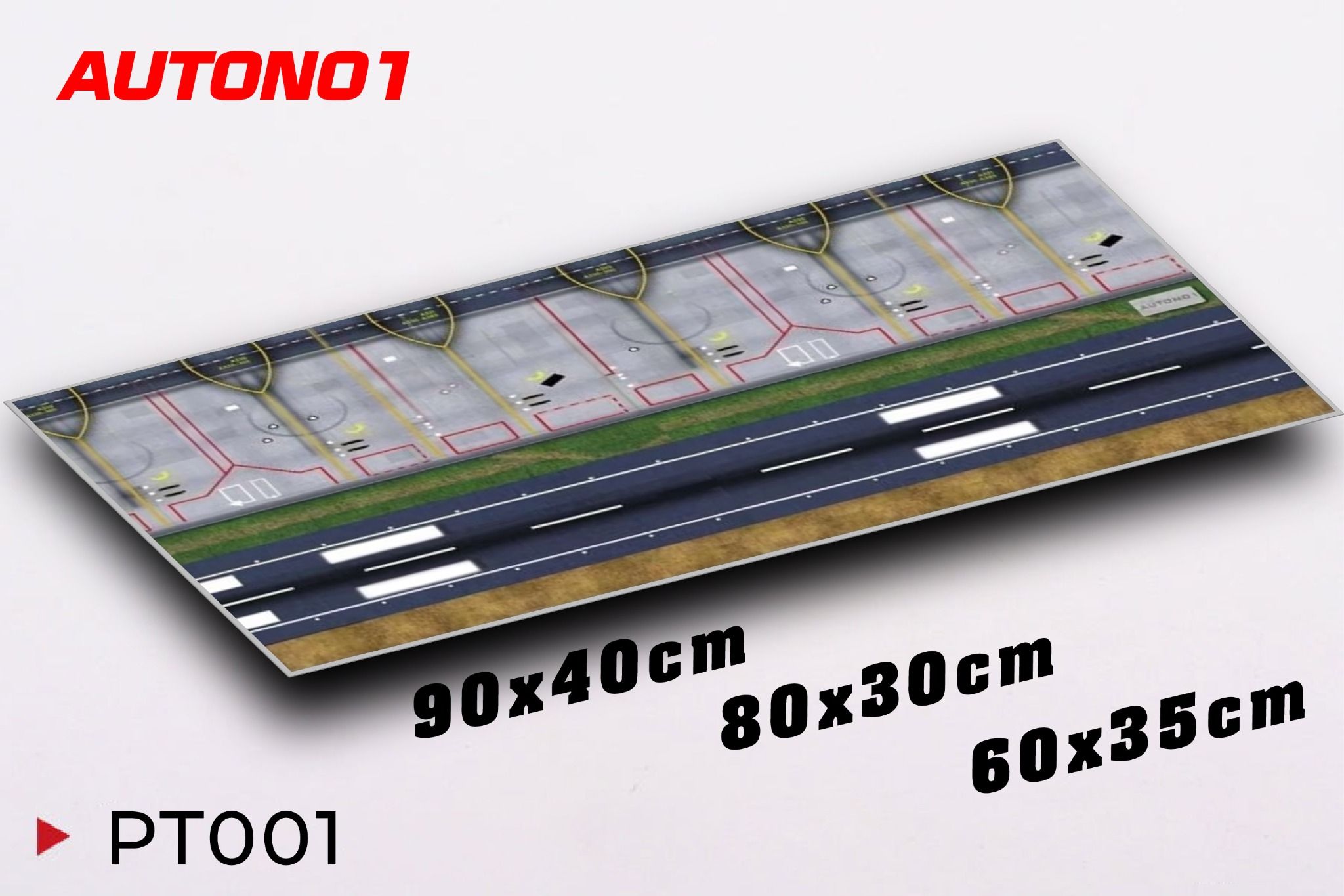  Phụ kiện thảm sa bàn chống trượt mô phỏng bãi đáp, sân bay kích thước 90x40cm 3mm cho mô hình máy bay Autono1 PT001 