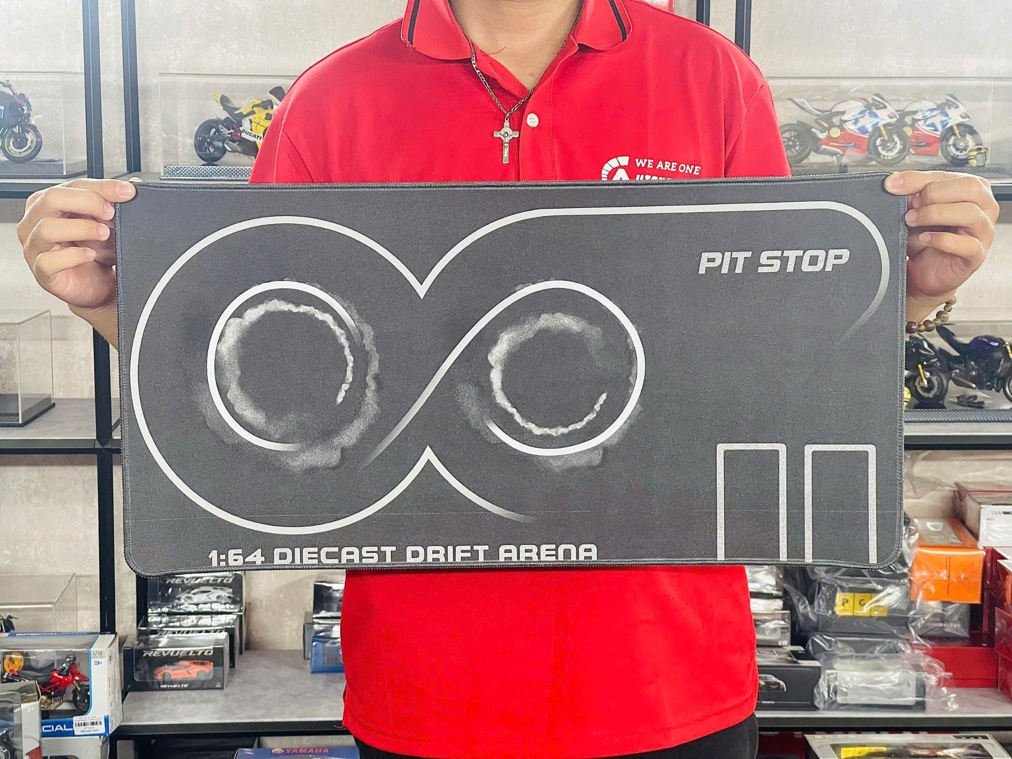  Phụ kiện thảm sa bàn chống trượt mô phỏng diorama đường đua PIT RACE nhiều kích thước 60x30 cho mô hình xe 1:64 Autono1 PT004 