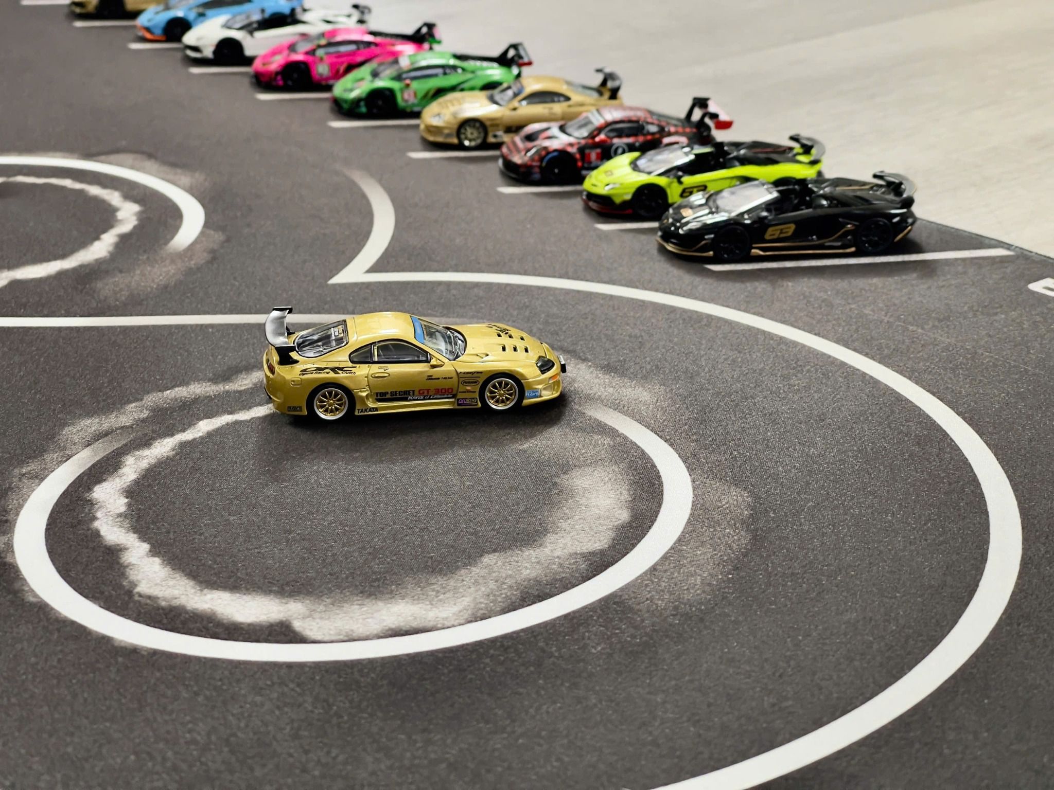  Phụ kiện thảm sa bàn chống trượt mô phỏng diorama đường đua PIT RACE nhiều kích thước 90x40 cho mô hình xe 1:64 Autono1 PT004 