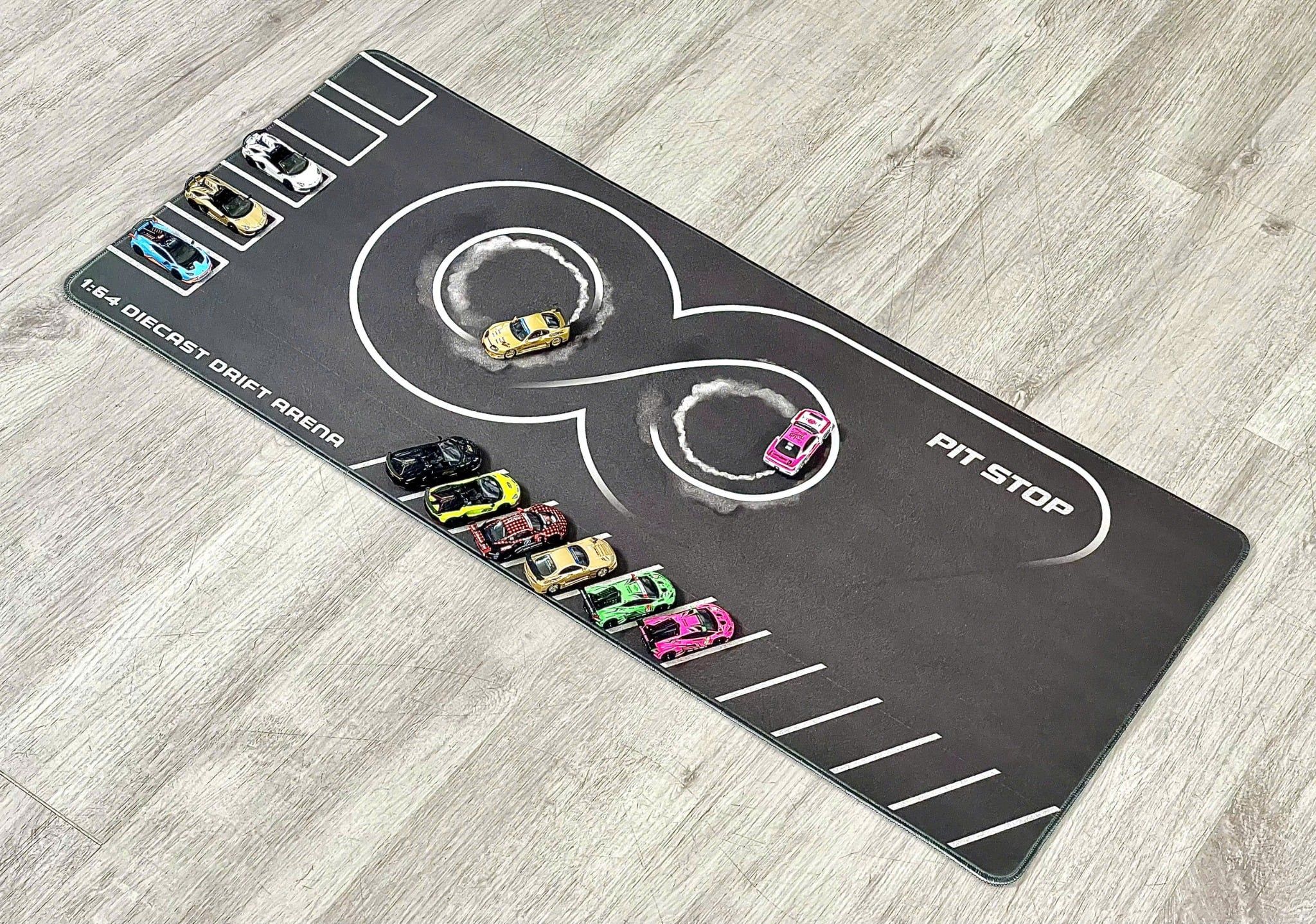  Phụ kiện thảm sa bàn chống trượt mô phỏng diorama đường đua PIT RACE nhiều kích thước 90x40 cho mô hình xe 1:64 Autono1 PT004 