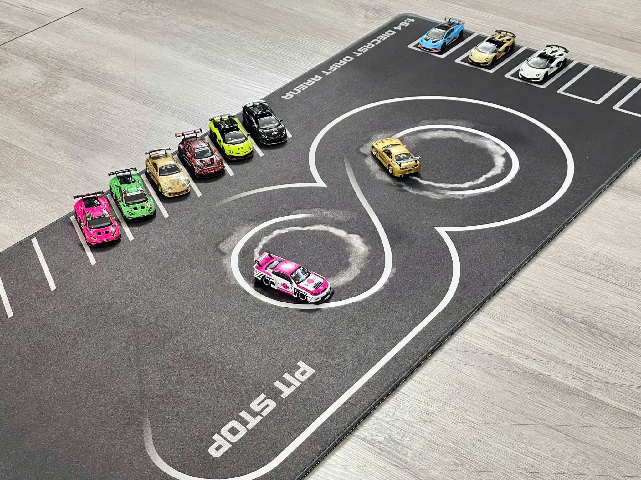  Phụ kiện thảm sa bàn chống trượt mô phỏng diorama đường đua PIT RACE nhiều kích thước 90x40 cho mô hình xe 1:64 Autono1 PT004 