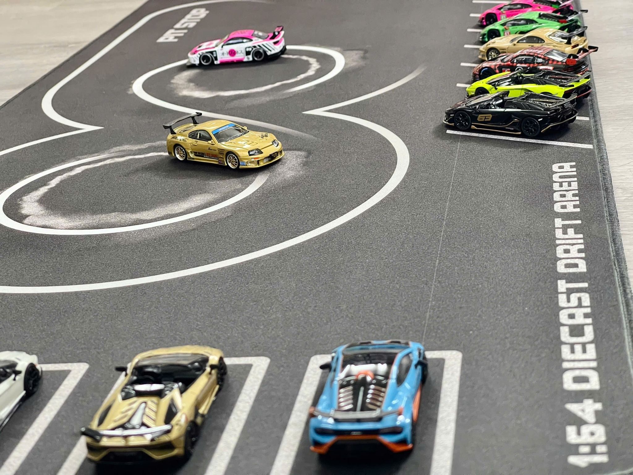  Phụ kiện thảm sa bàn chống trượt mô phỏng diorama đường đua PIT RACE nhiều kích thước 90x40 cho mô hình xe 1:64 Autono1 PT004 