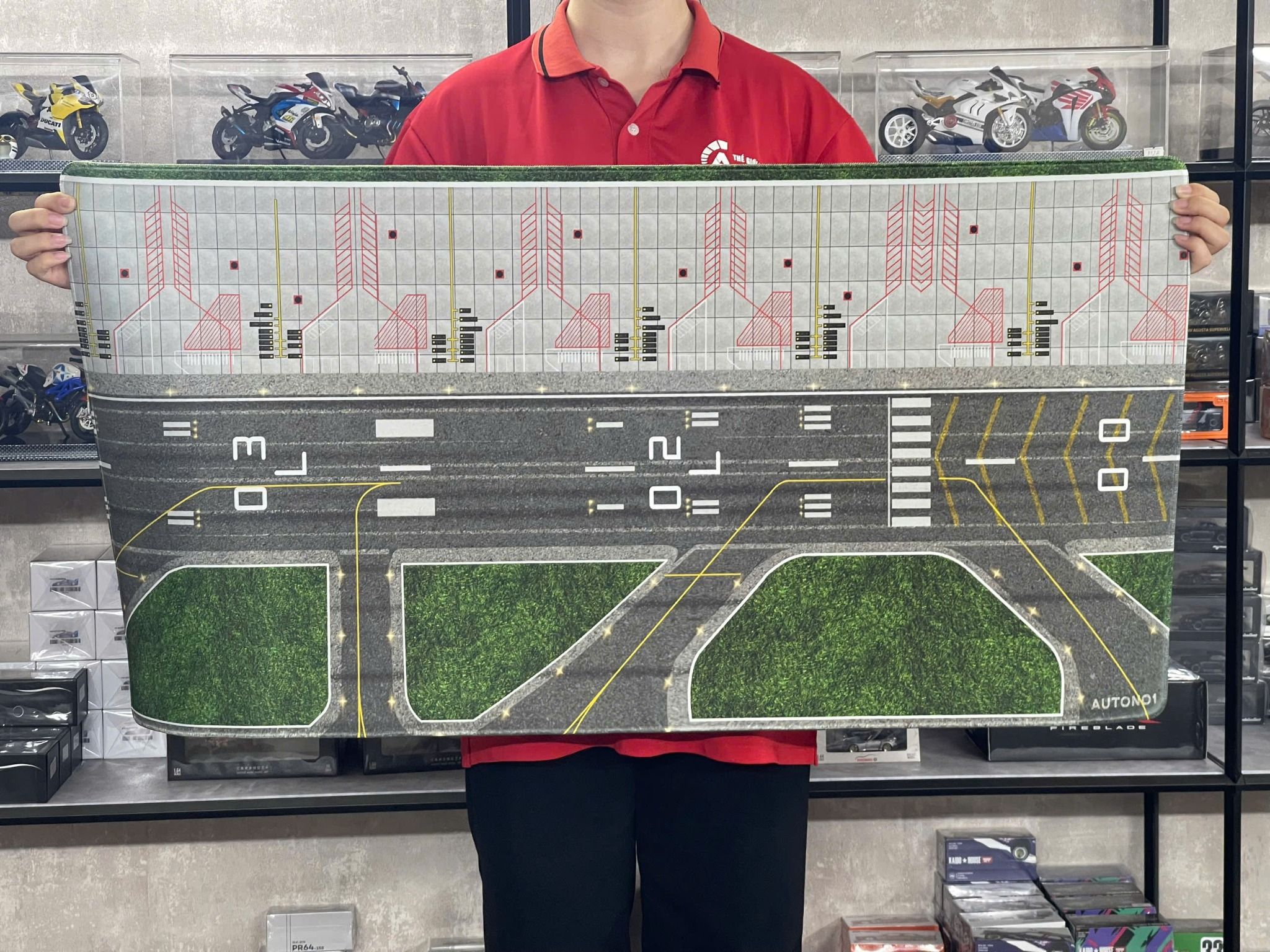  Phụ kiện thảm sa bàn chống trượt mô phỏng bãi đáp, đường băng lớn nhiều kích thước 3mm cho mô hình máy bay Autono1 PT005 