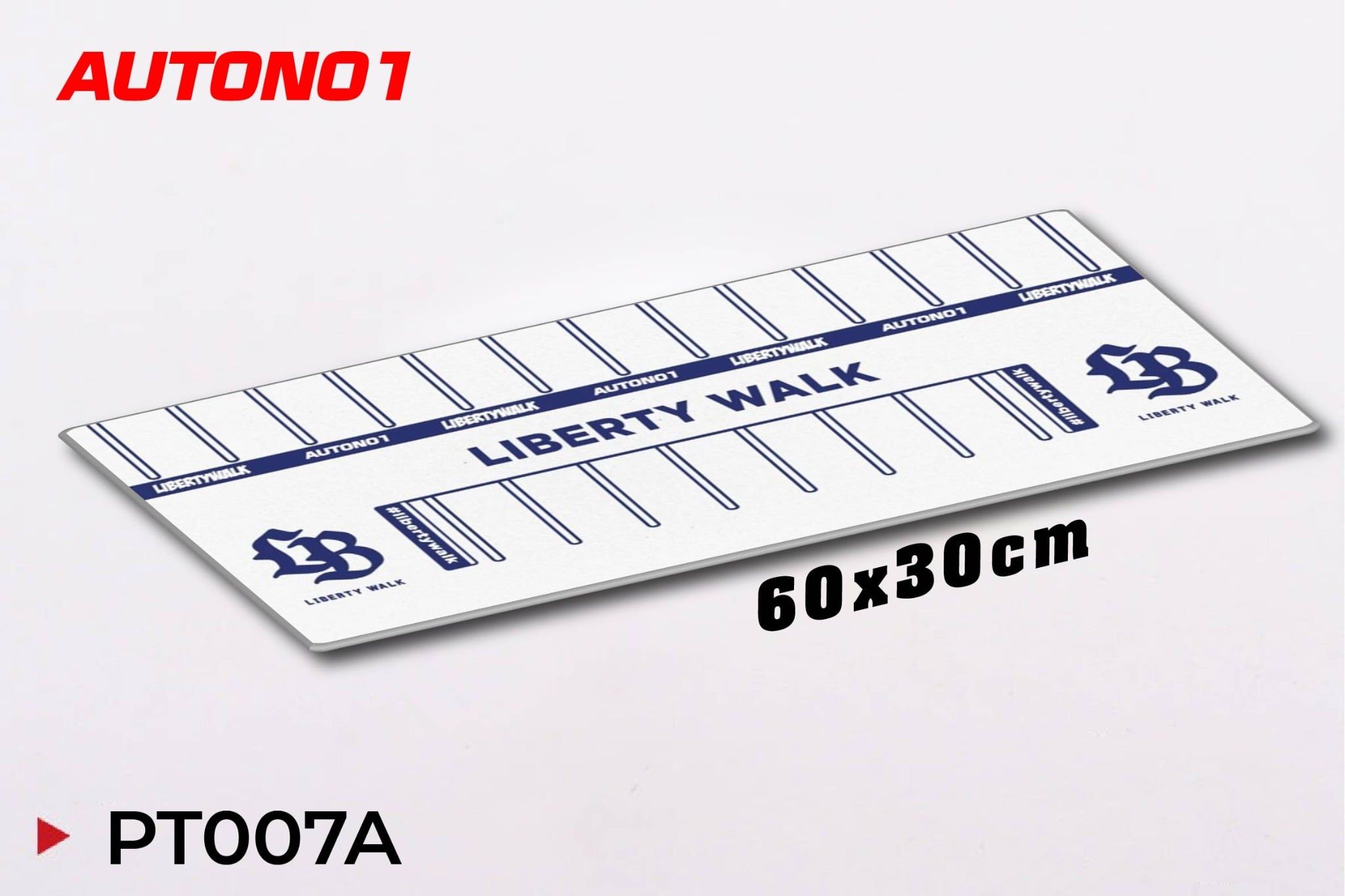  Phụ kiện thảm sa bàn chống trượt mô phỏng diorama bãi đỗ xe/ Parking lot Liberty Walk LBWK trắng 60x30cm tỉ lệ 1:64 Autono1 PT007 