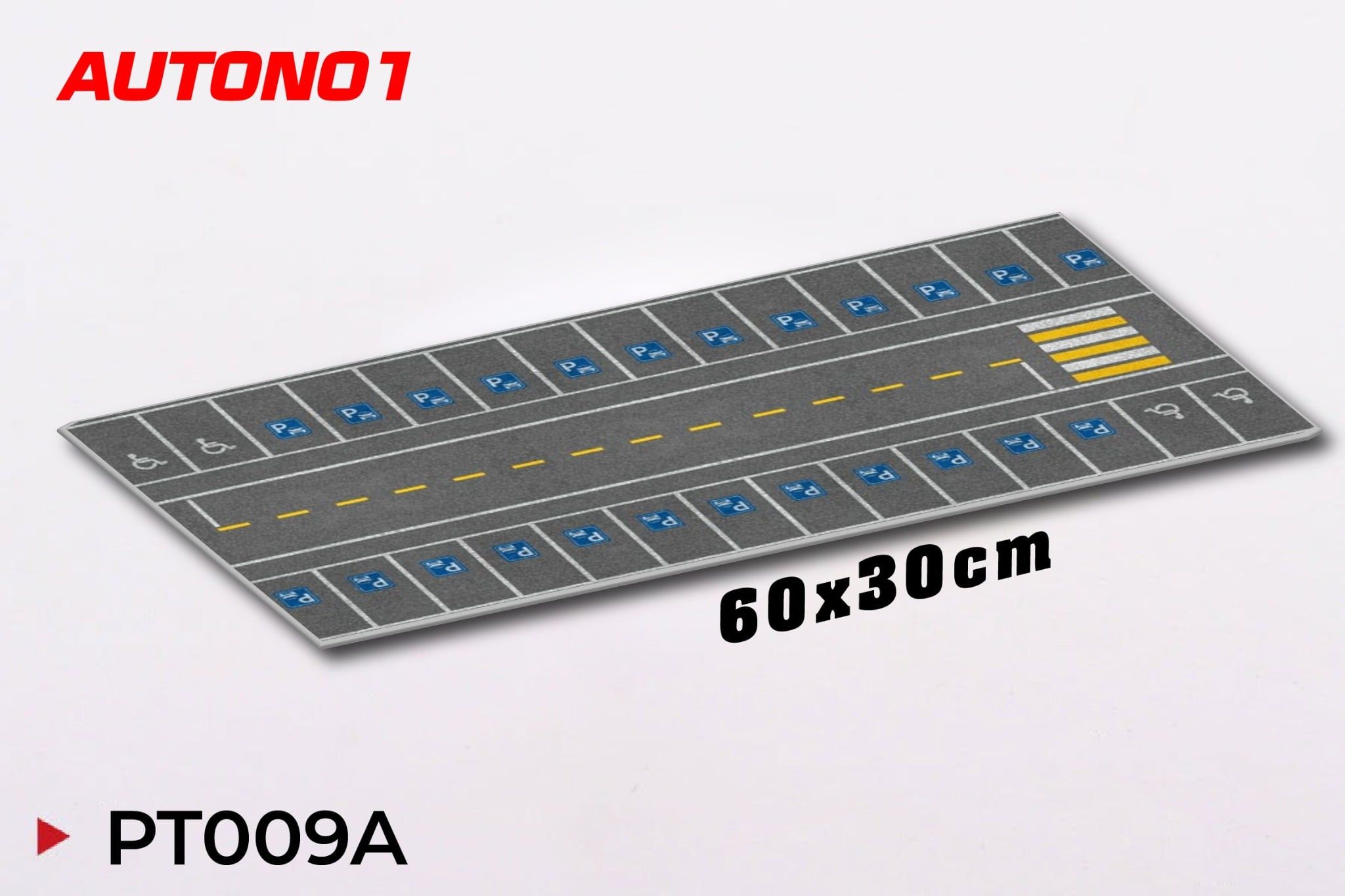  Phụ kiện thảm sa bàn chống trượt mô phỏng diorama bãi đỗ xe/ Parking lot - đường xe chạy 60x30cm tỉ lệ 1:64 Autono1 PT009 