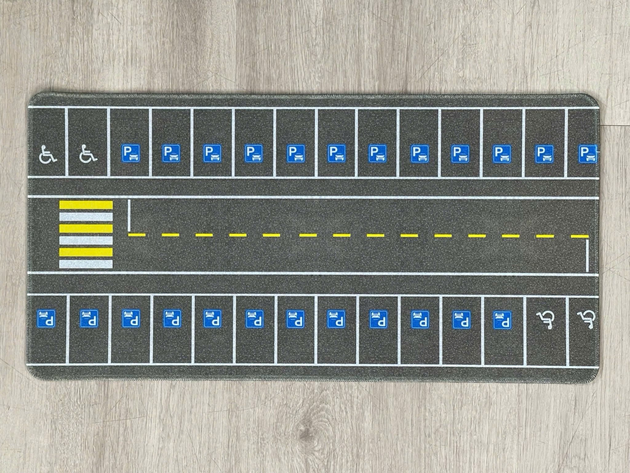  Phụ kiện thảm sa bàn chống trượt mô phỏng diorama bãi đỗ xe/ Parking lot - đường xe chạy 60x30cm tỉ lệ 1:64 Autono1 PT009 