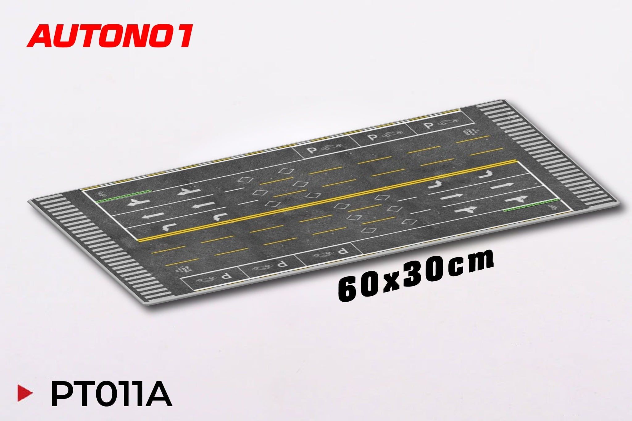  Phụ kiện thảm sa bàn chống trượt mô phỏng diorama đường cao tốc 4 làn 60x30cm tỉ lệ 1:64 Autono1 PT011 