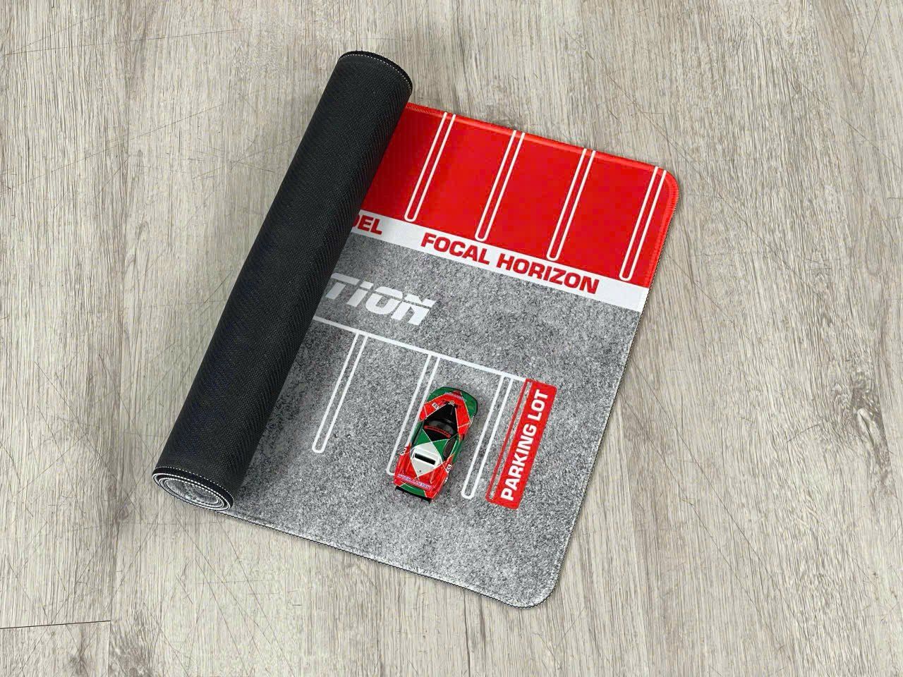  Phụ kiện thảm sa bàn chống trượt mô phỏng diorama bãi đỗ xe/ Parking lot red/gray 60x30cm tỉ lệ 1:64 Autono1 PT013 