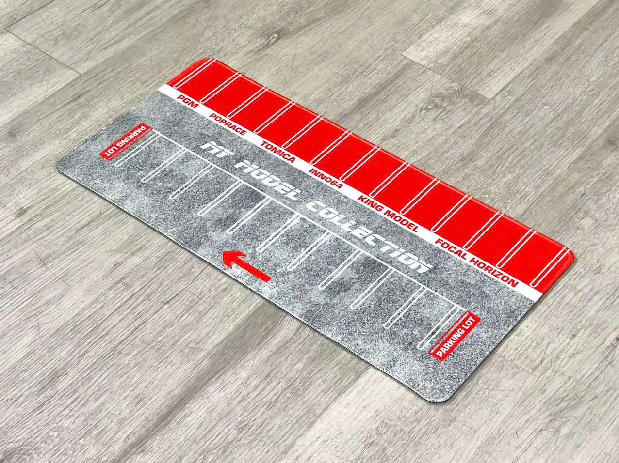  Phụ kiện thảm sa bàn chống trượt mô phỏng diorama bãi đỗ xe/ Parking lot red/gray 60x30cm tỉ lệ 1:64 Autono1 PT013 