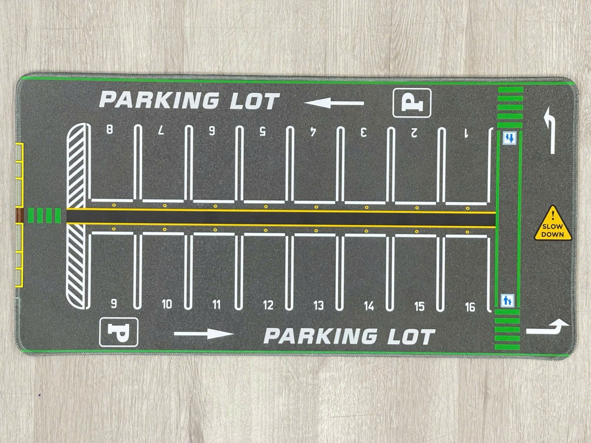  Phụ kiện thảm sa bàn chống trượt mô phỏng diorama bãi đỗ xe/ Parking lot có đường xe chạy kích thước 60x30cm tỉ lệ 1:64 Autono1 PT014 