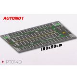  Phụ kiện thảm sa bàn chống trượt mô phỏng diorama bãi đỗ xe hơn 60 chỗ kích thước 100x50cm cho mô hình xe 1:64 Autono1 PT014 