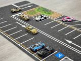  Phụ kiện thảm sa bàn chống trượt mô phỏng diorama bãi đỗ xe/ Parking lot có cây kích thước 90x40cm cho mô hình xe 1:64 Autono1 PT015 