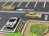  Phụ kiện thảm sa bàn chống trượt mô phỏng diorama bãi đỗ xe/ Parking lot có cây kích thước 90x40cm cho mô hình xe 1:64 Autono1 PT015 