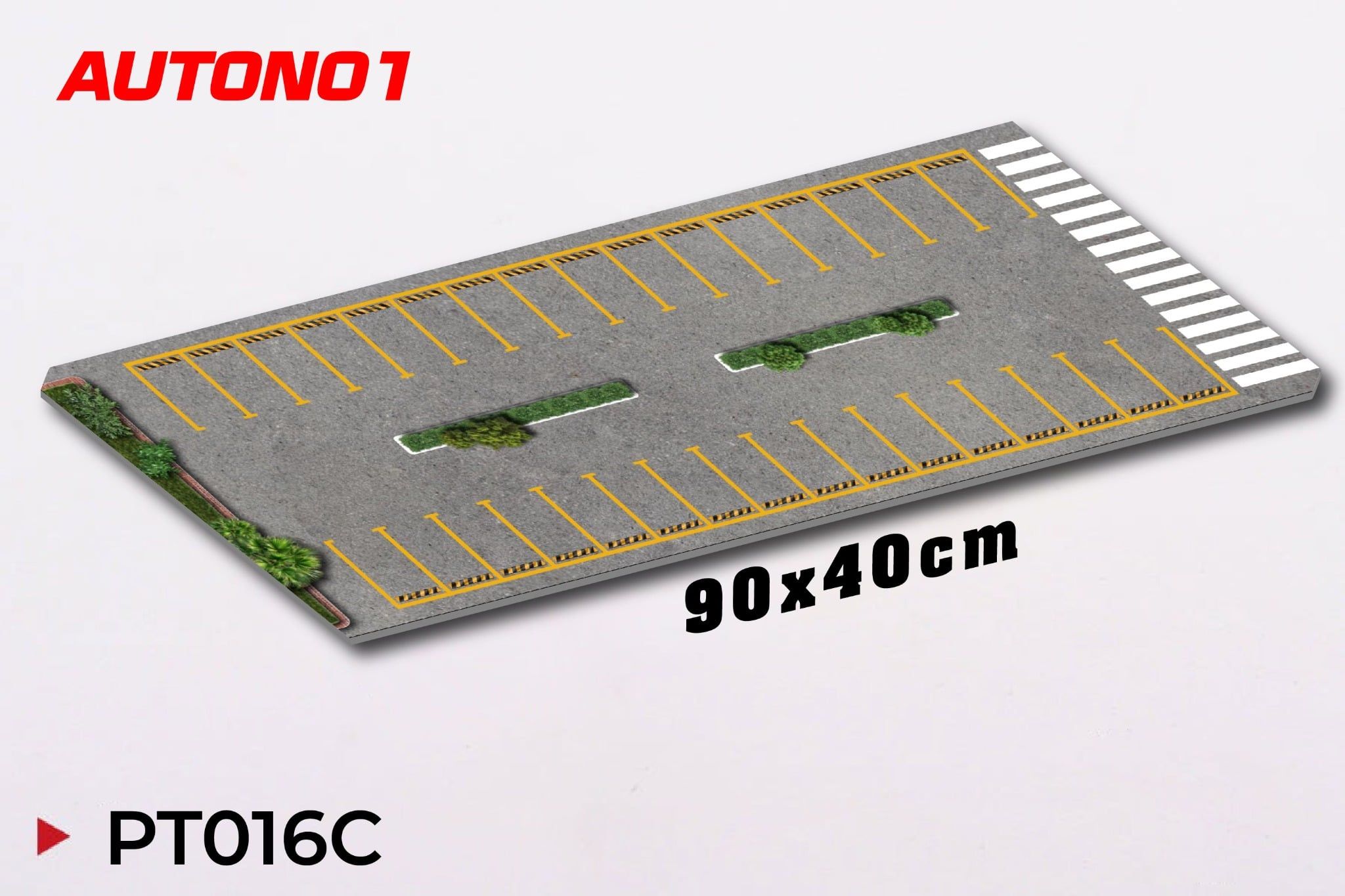  Phụ kiện thảm sa bàn chống trượt mô phỏng diorama bãi đỗ xe/ Parking lot kích thước 90x40cm cho mô hình xe 1:64 Autono1 PT016 
