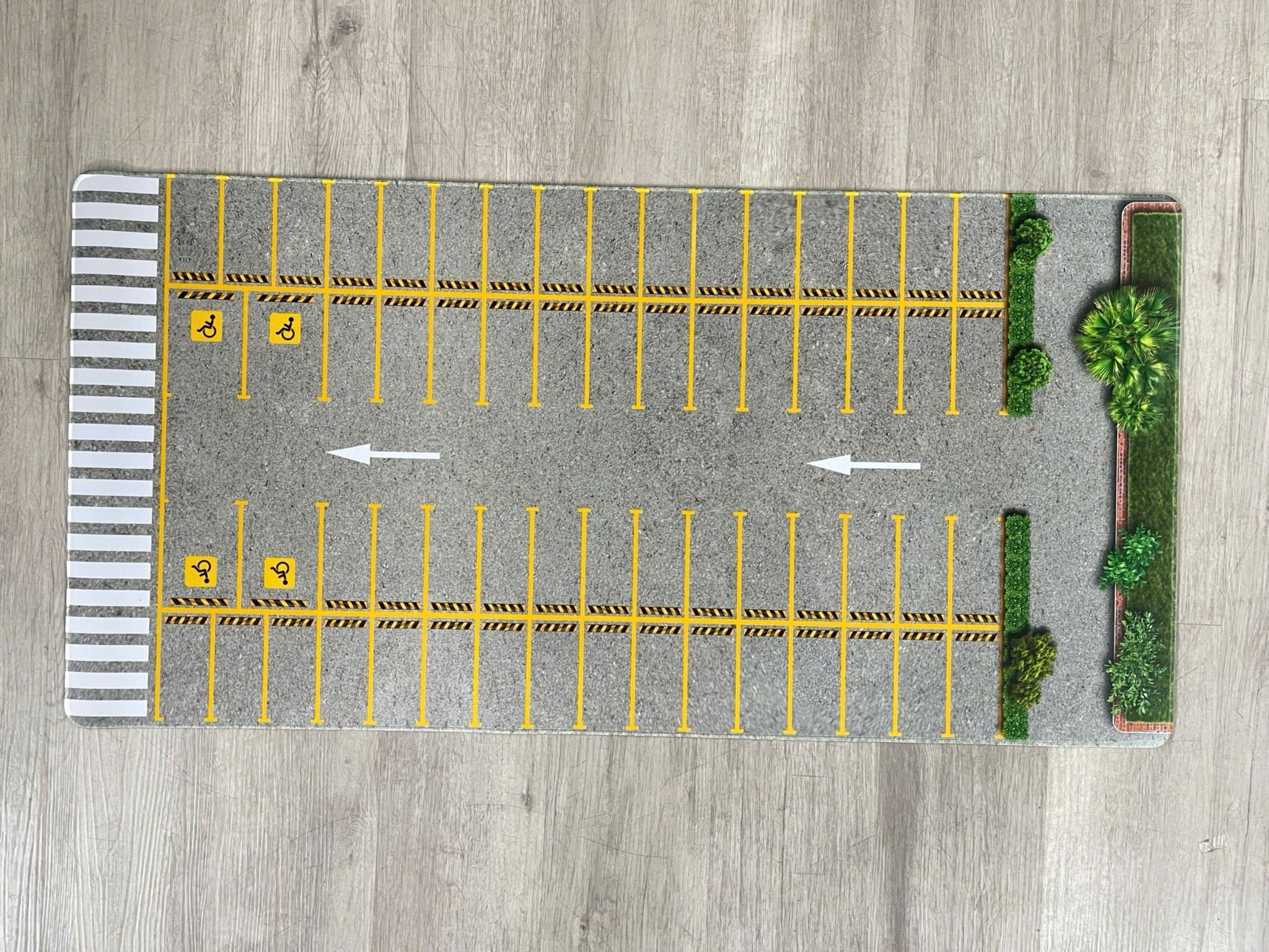  Phụ kiện thảm sa bàn chống trượt mô phỏng diorama bãi đỗ xe/ Parking lot kích thước 100x50cm cho mô hình xe 1:64 Autono1 PT016 
