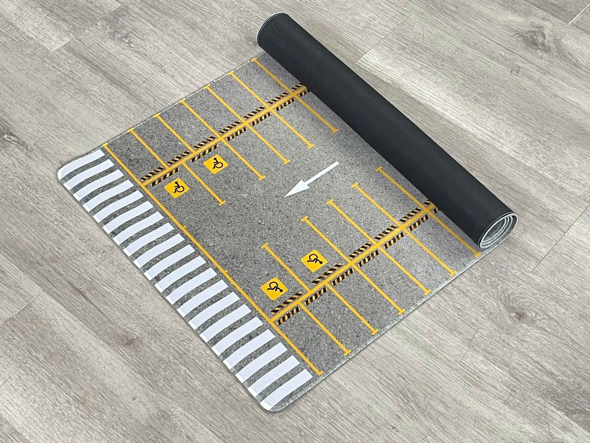  Phụ kiện thảm sa bàn chống trượt mô phỏng diorama bãi đỗ xe/ Parking lot kích thước 100x50cm cho mô hình xe 1:64 Autono1 PT016 