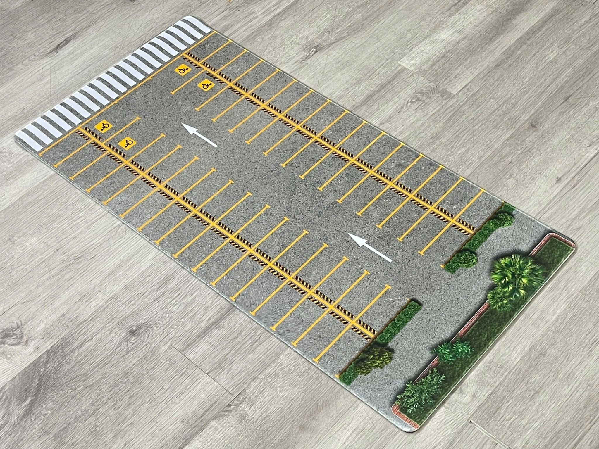  Phụ kiện thảm sa bàn chống trượt mô phỏng diorama bãi đỗ xe/ Parking lot kích thước 100x50cm cho mô hình xe 1:64 Autono1 PT016 