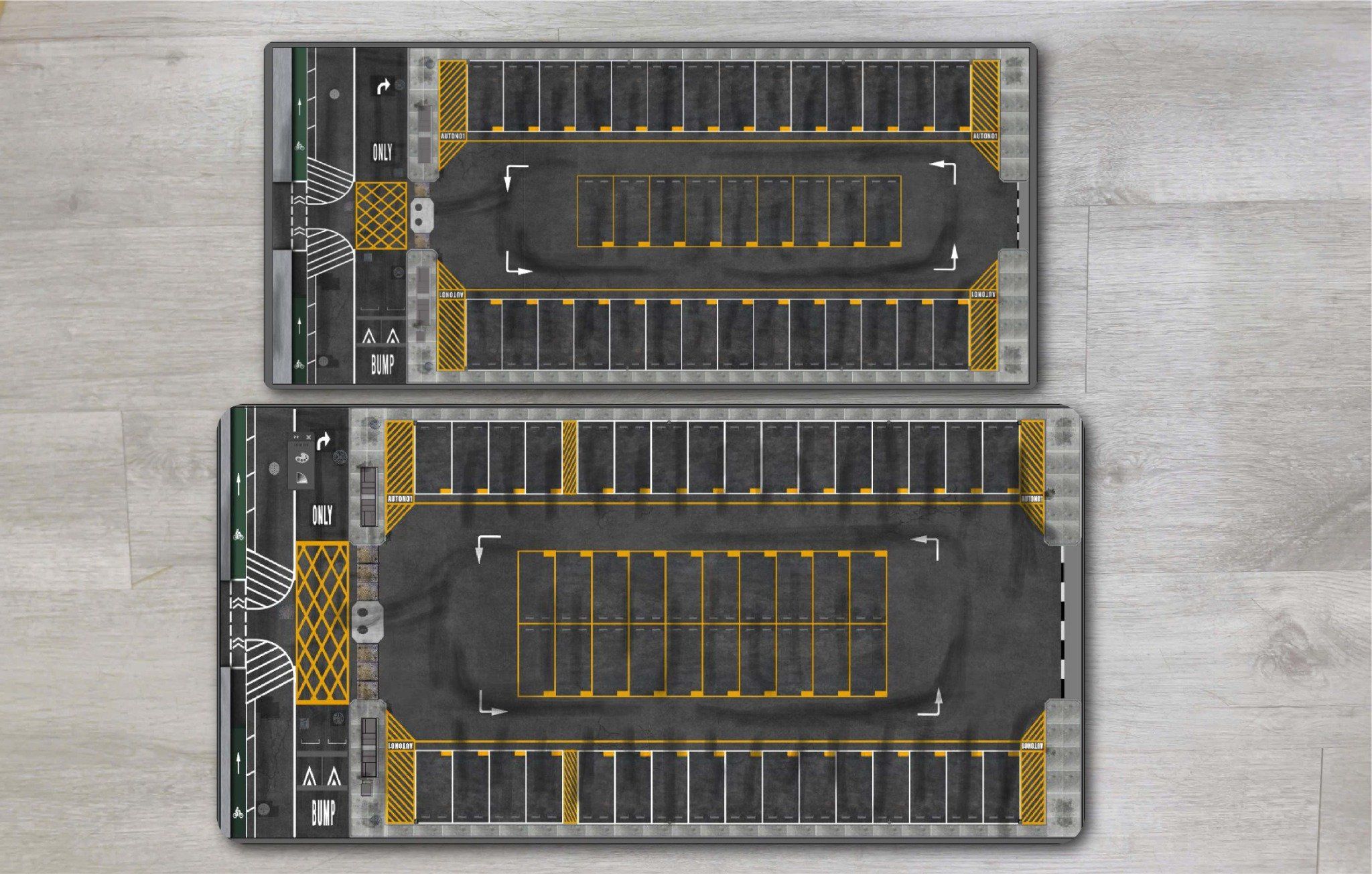  Phụ kiện thảm sa bàn chống trượt mô phỏng diorama bãi đỗ xe kích thước 100x50 cho mô hình xe 1:64 Autono1 PT020 