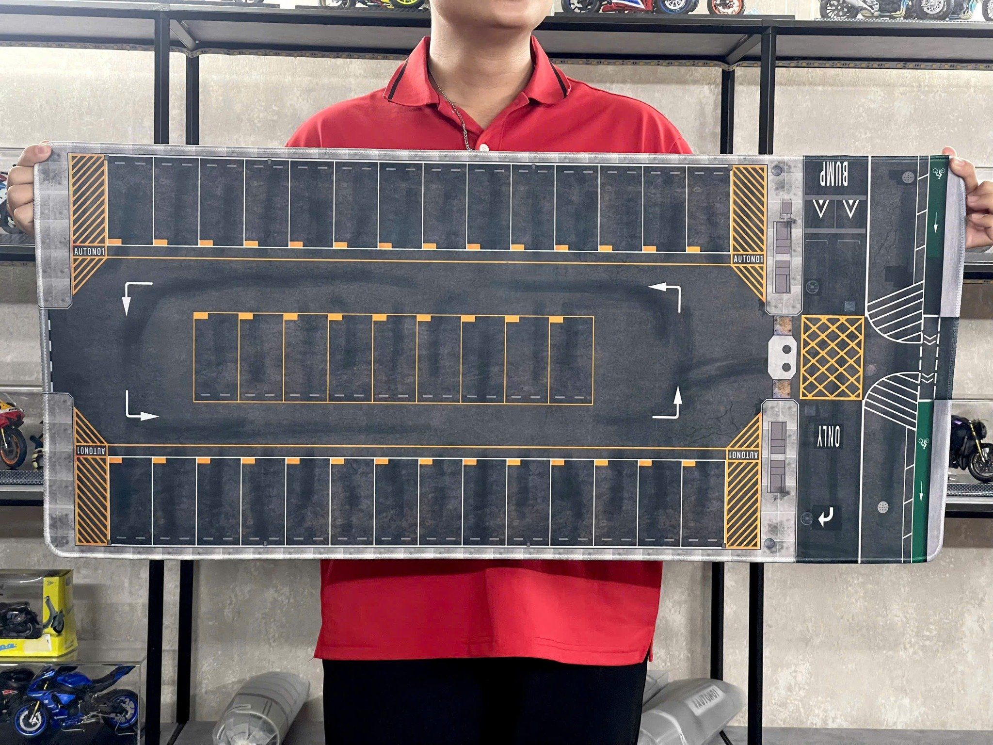  Phụ kiện thảm sa bàn chống trượt mô phỏng diorama bãi đỗ xe kích thước 100x50 cho mô hình xe 1:64 Autono1 PT020 