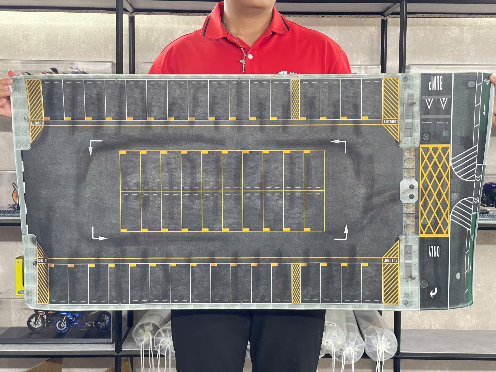  Phụ kiện thảm sa bàn chống trượt mô phỏng diorama bãi đỗ xe kích thước 100x50 cho mô hình xe 1:64 Autono1 PT020 