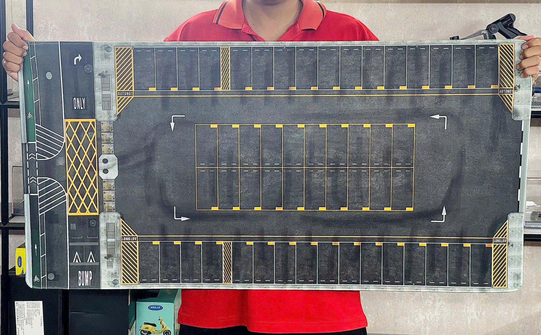  Phụ kiện thảm sa bàn chống trượt mô phỏng diorama bãi đỗ xe kích thước 100x50 cho mô hình xe 1:64 Autono1 PT020 