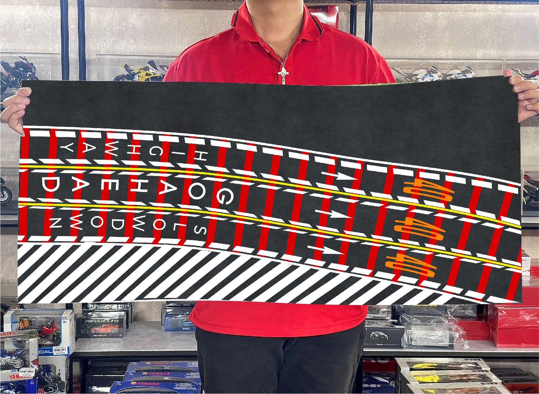  Phụ kiện thảm sa bàn chống trượt mô phỏng diorama đường cua cao tốc kích thước 90x40 cho mô hình xe 1:64 Autono1 PT024 