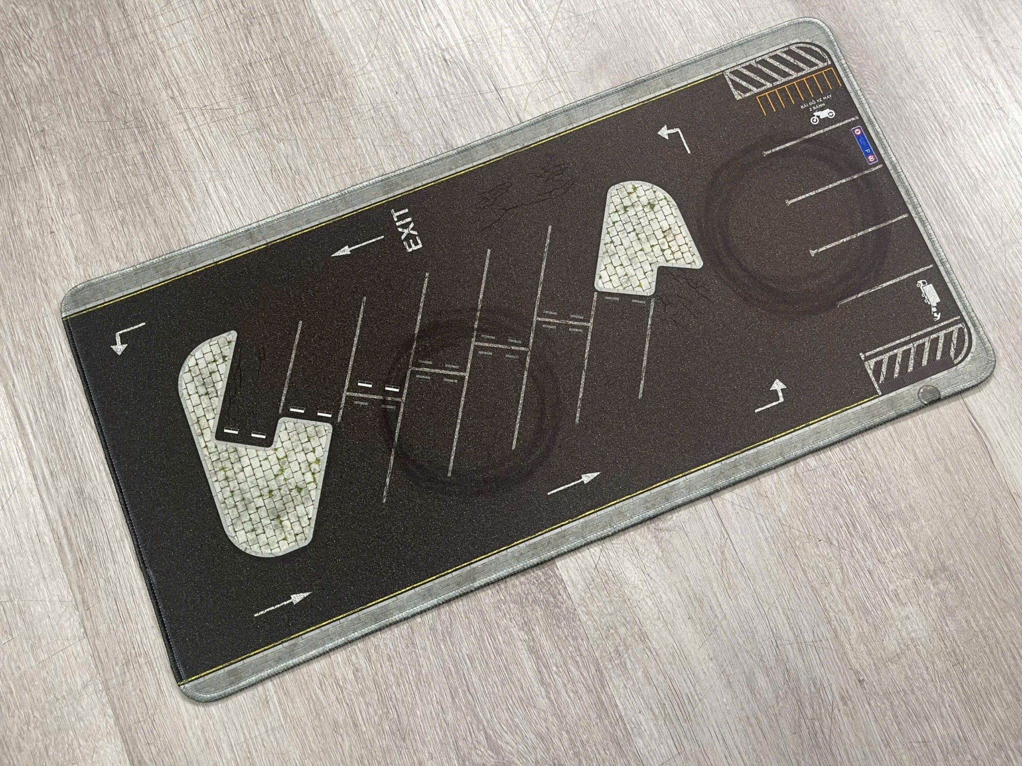  Phụ kiện thảm sa bàn chống trượt mô phỏng diorama bãi đỗ xe kích thước 80x30 cho mô hình xe 1:64 Autono1 PT030 