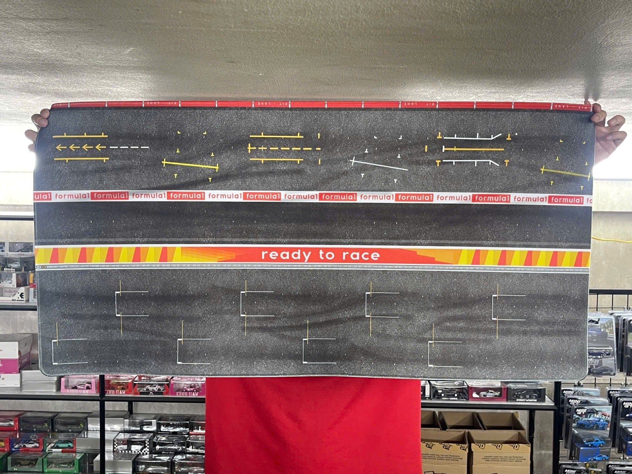  Phụ kiện thảm sa bàn chống trượt mô phỏng diorama đường đua F1 kích thước 100x50 cho mô hình xe 1:64 Autono1 PT031 