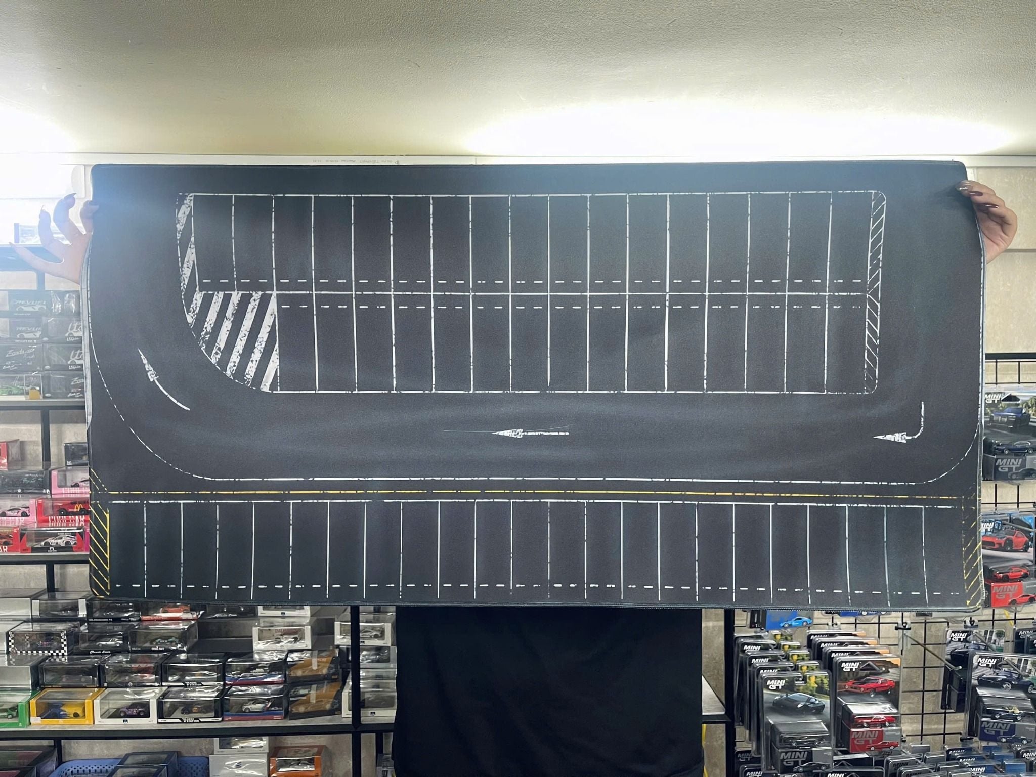  Phụ kiện thảm sa bàn chống trượt mô phỏng diorama đường bãi đỗ xe lớn kích thước 100x50 cho mô hình xe 1:64 Autono1 PT032 