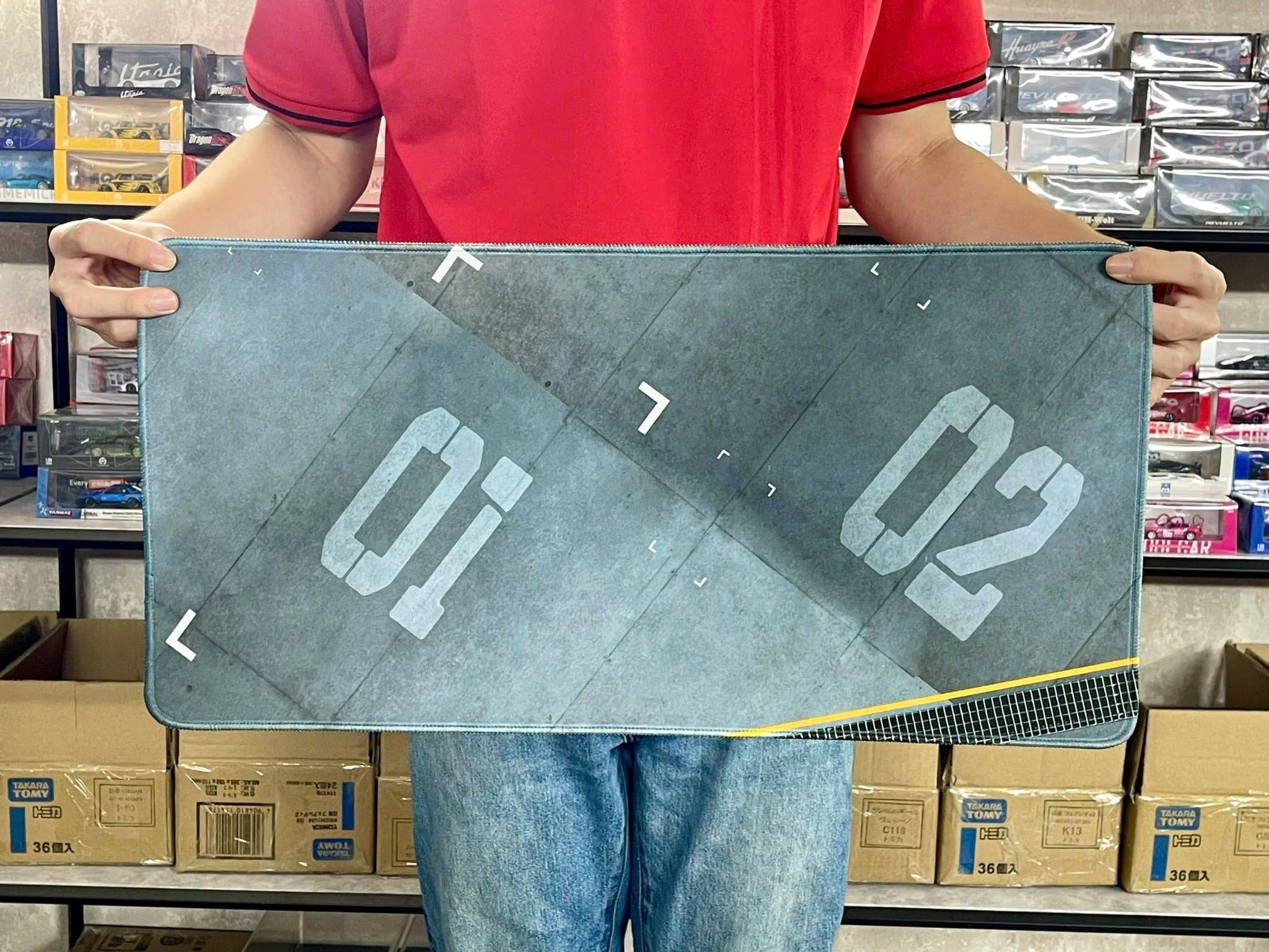  Phụ kiện thảm sa bàn chống trượt mô phỏng diorama sân đỗ xe kích thước 60x30 cho mô hình xe 1:64 Autono1 PT033 