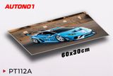  Phụ kiện Thảm lót chống trượt chủ đề siêu xe Lamborghini kích thước 30x60cm Autono1 PT112 