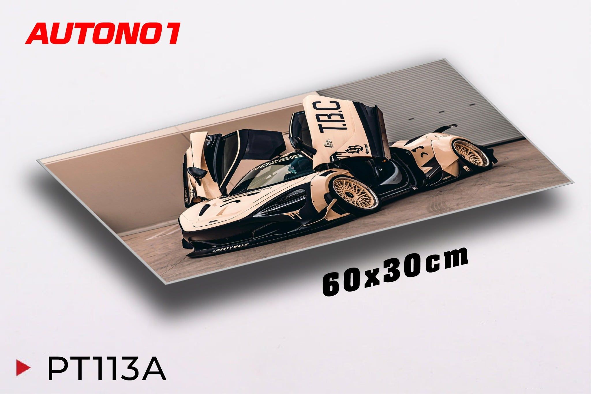  Phụ kiện Thảm lót chống trượt chủ đề siêu xe Mc Laren kích thước 30x60cm Autono1 PT113A 