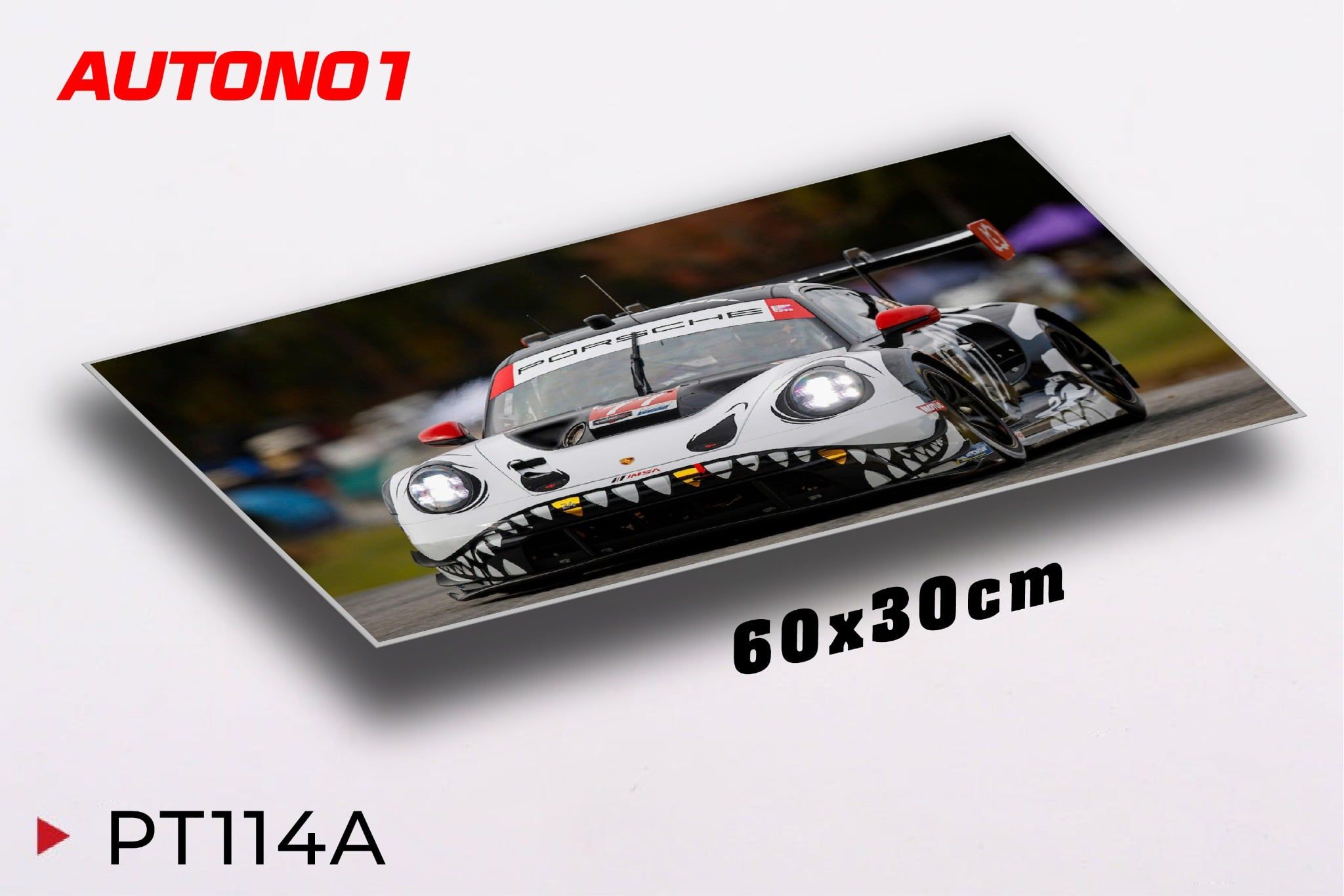  Phụ kiện Thảm lót chống trượt chủ đề siêu xe Porsche kích thước 30x60cm Autono1 PT114A 