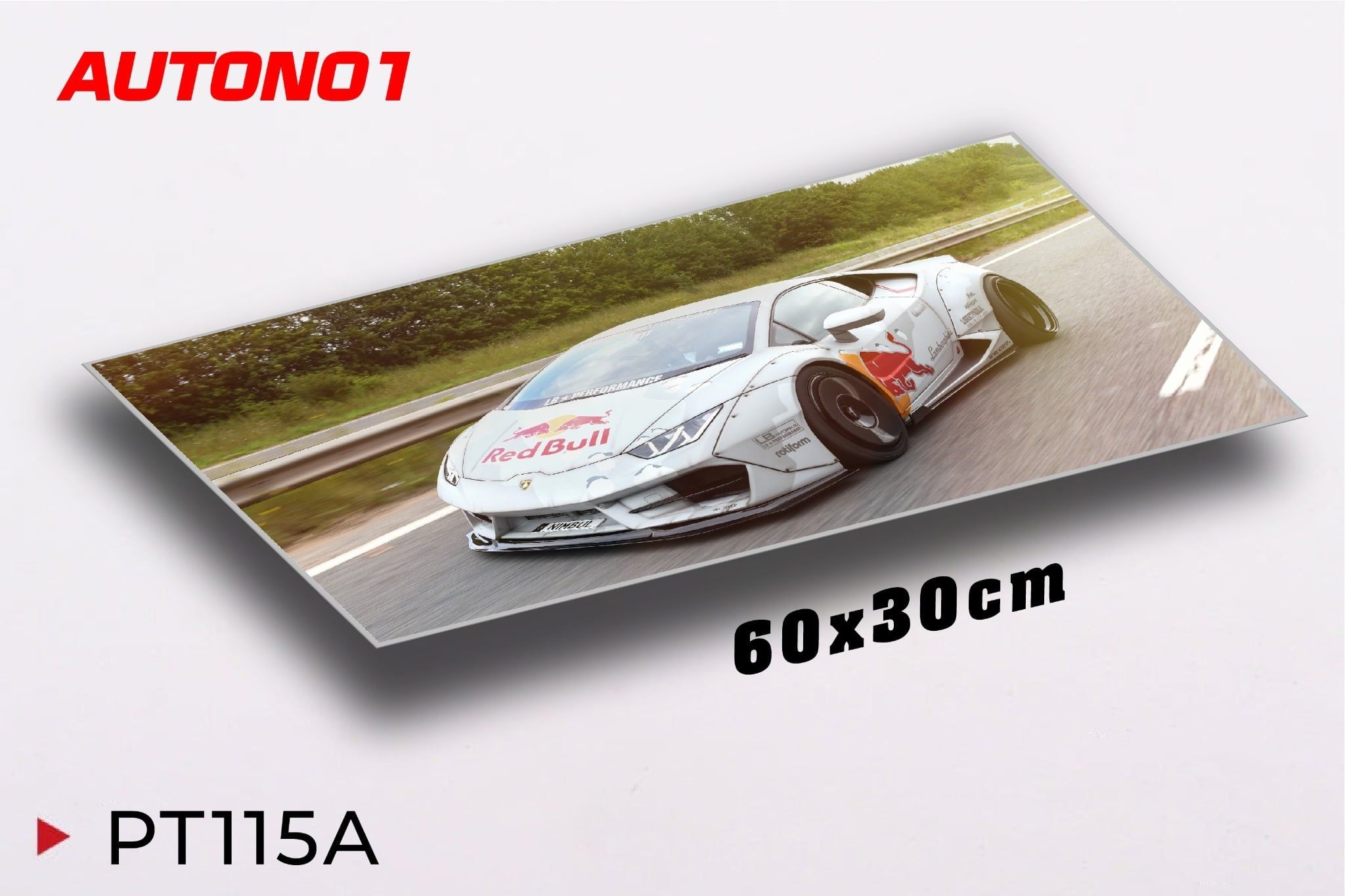  Phụ kiện Thảm lót chống trượt chủ đề siêu xe Lamborghini kích thước 30x60cm Autono1 PT115A 