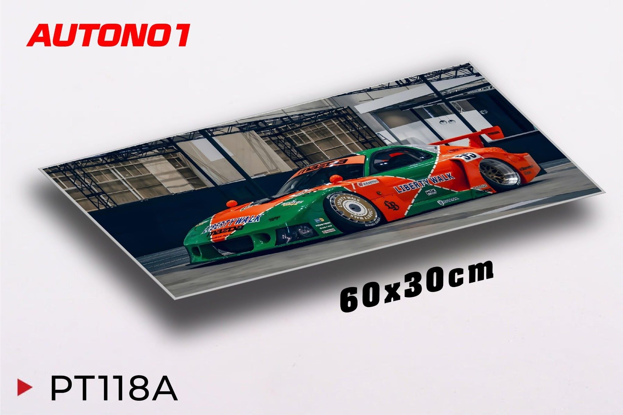  Phụ kiện Thảm lót chống trượt chủ đề siêu xe Mazda kích thước 30x60cm Autono1 PT118A 