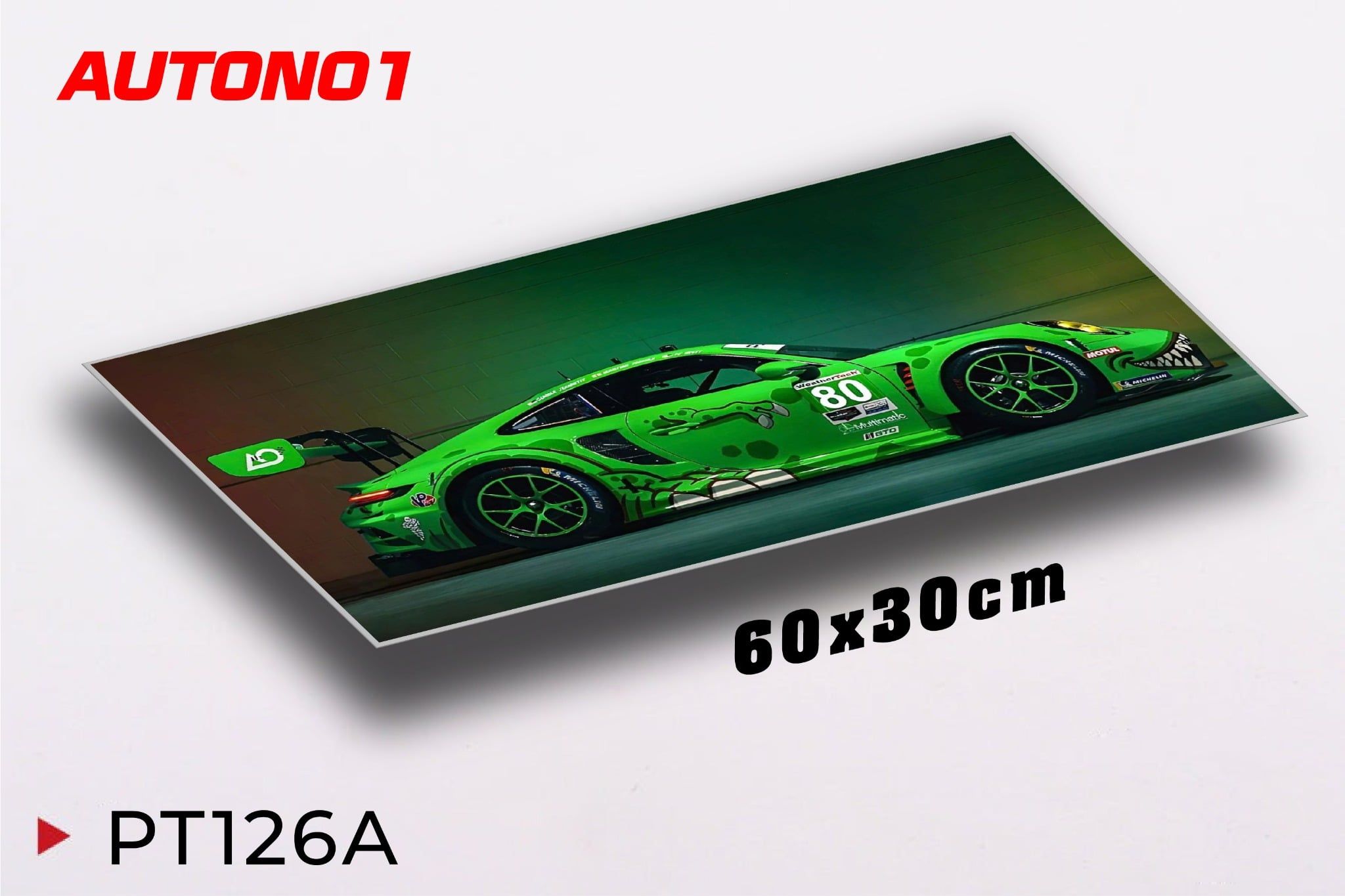  Phụ kiện Thảm lót chống trượt chủ đề siêu xe Porsche kích thước 30x60cm Autono1 PT126A 