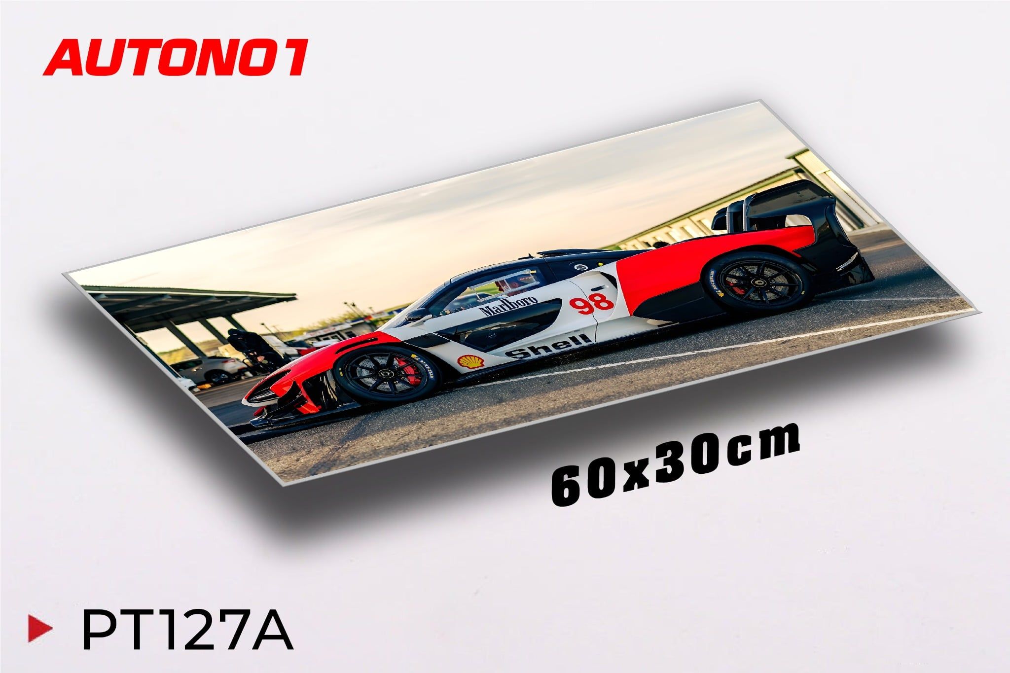  Phụ kiện Thảm lót chống trượt chủ đề siêu xe Mclaren Senna GTR kích thước 30x60cm Autono1 PT127A 