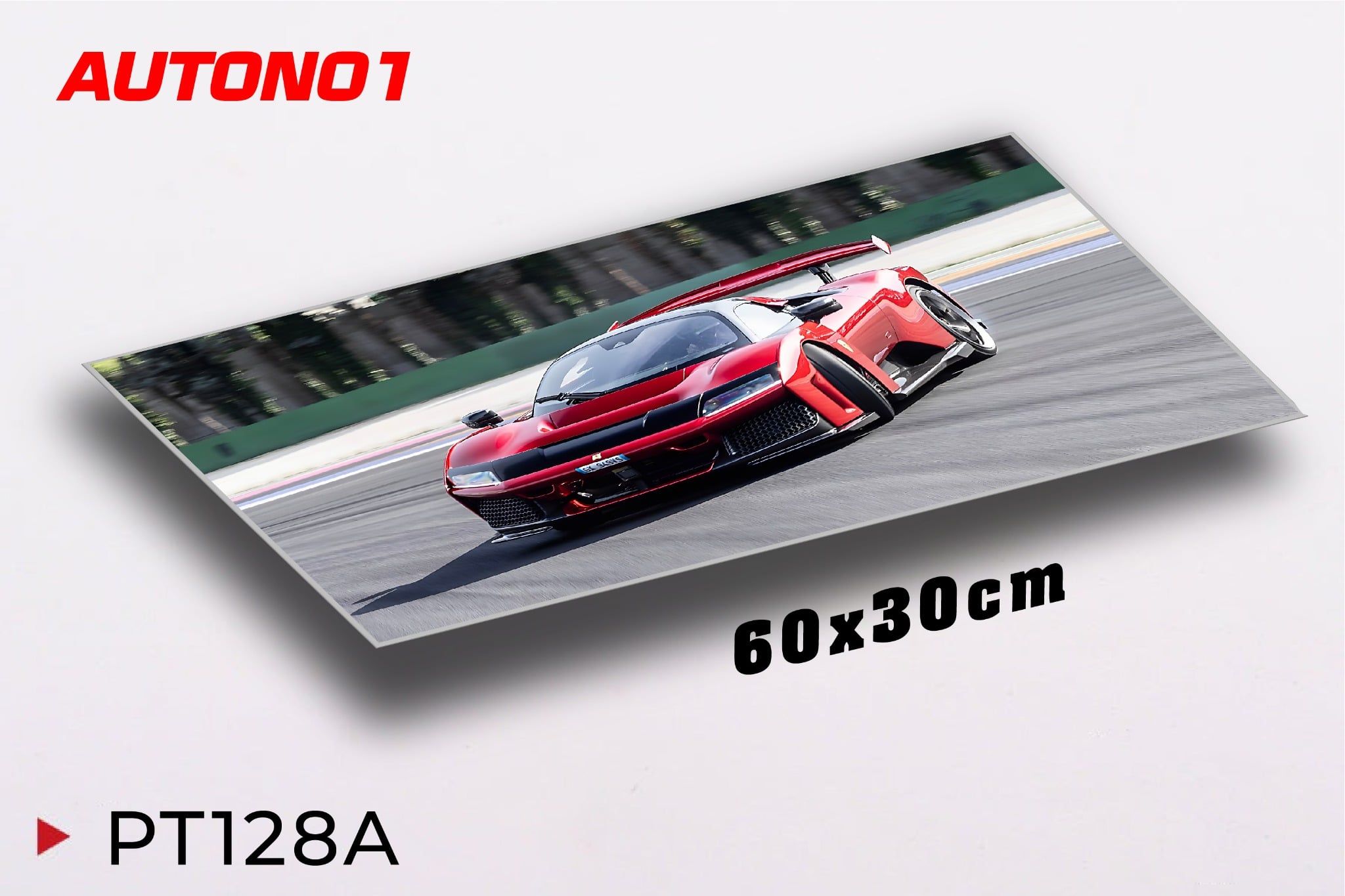  Phụ kiện Thảm lót chống trượt chủ đề siêu xe Ferrari F8XX kích thước 30x60cm Autono1 PT127A 