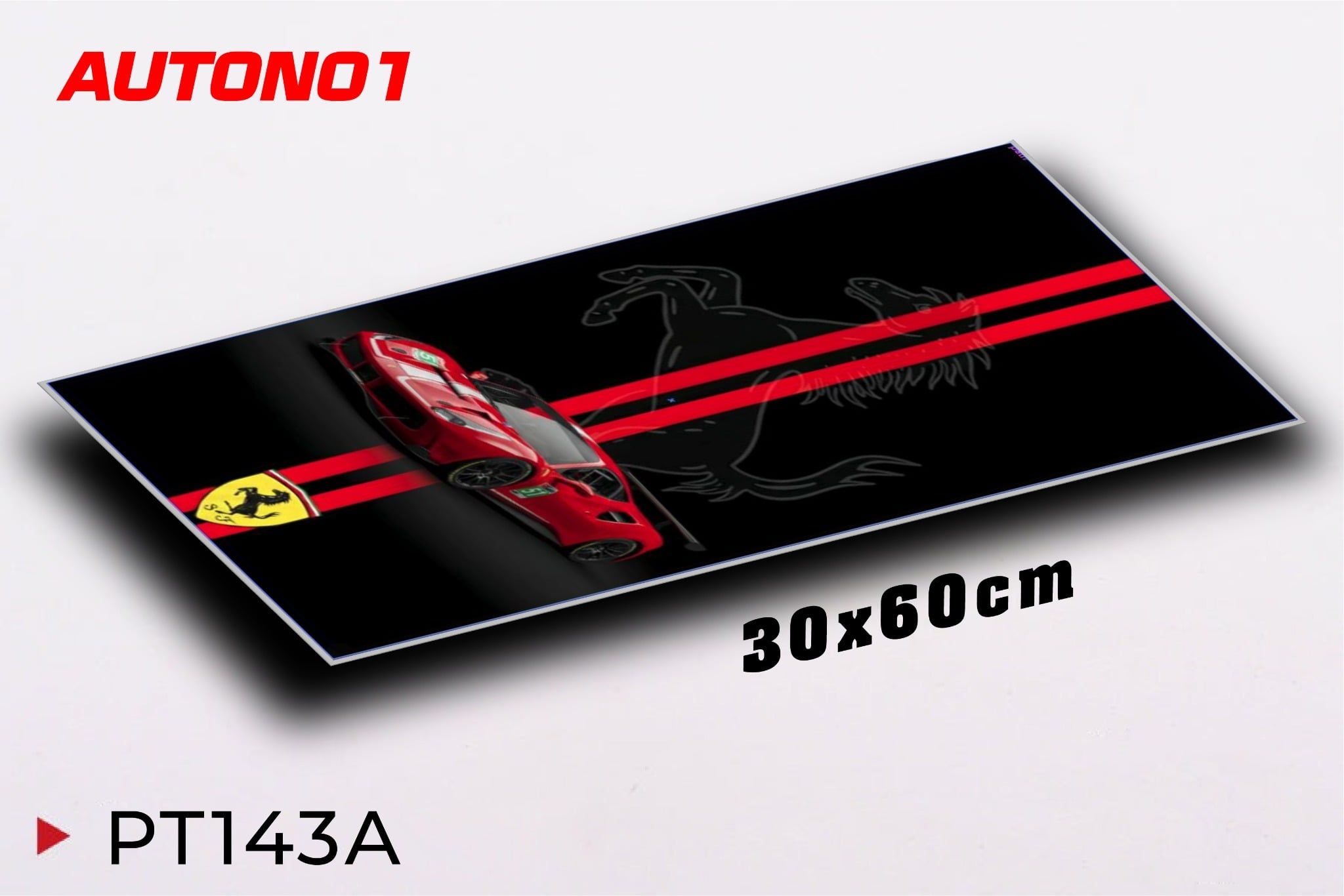  Phụ kiện Thảm lót chống trượt chủ đề siêu xe Ferrari 488 GT3 kích thước 30x60cm Autono1 PT143A 