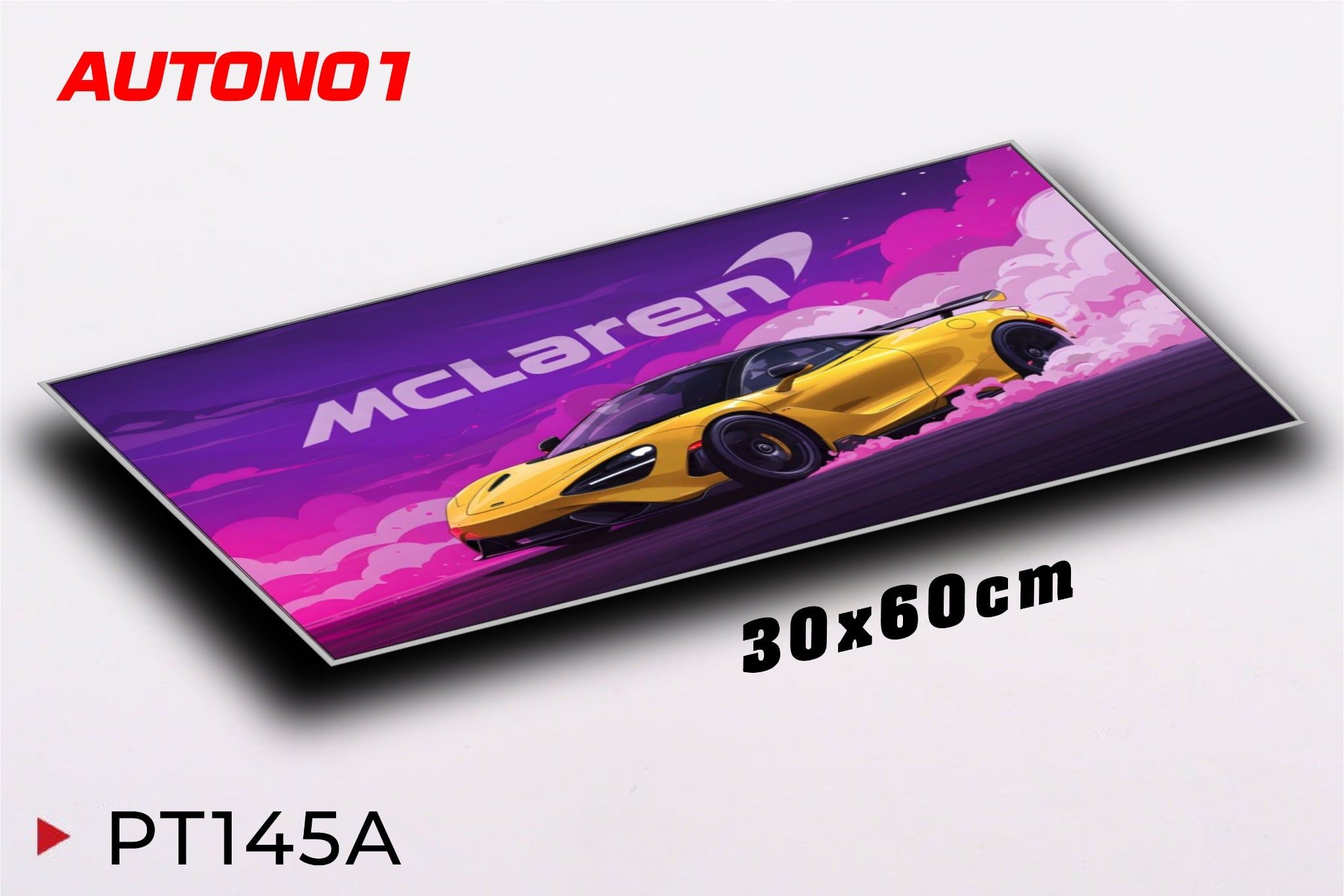  Phụ kiện Thảm lót chống trượt chủ đề siêu xe Mclaren 720s Art kích thước 30x60cm Autono1 PT145A 