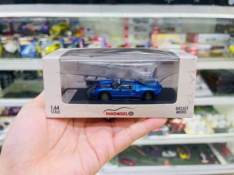  Mô hình xe đua Ford GT40 Ruffian Cars mở được nắp máy limited 999pcs tỉ lệ 1:64 Rhino model RM OT64420 