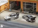  Mô hình xe Porsche Rauth Welt RWB 993 silver tỉ lệ 1:64 Street weapon OT64746 