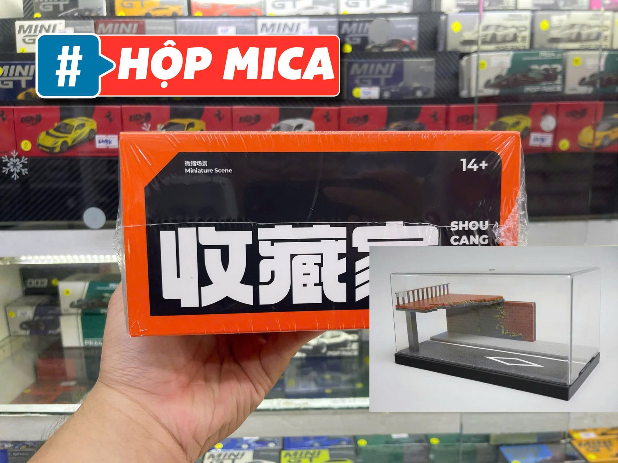  Hộp trưng bày mô phỏng đường hầm/cao tốc đô thị 19.7x10x10 tỉ lệ 1:64 SHOU CANG JIA SCJ82001 