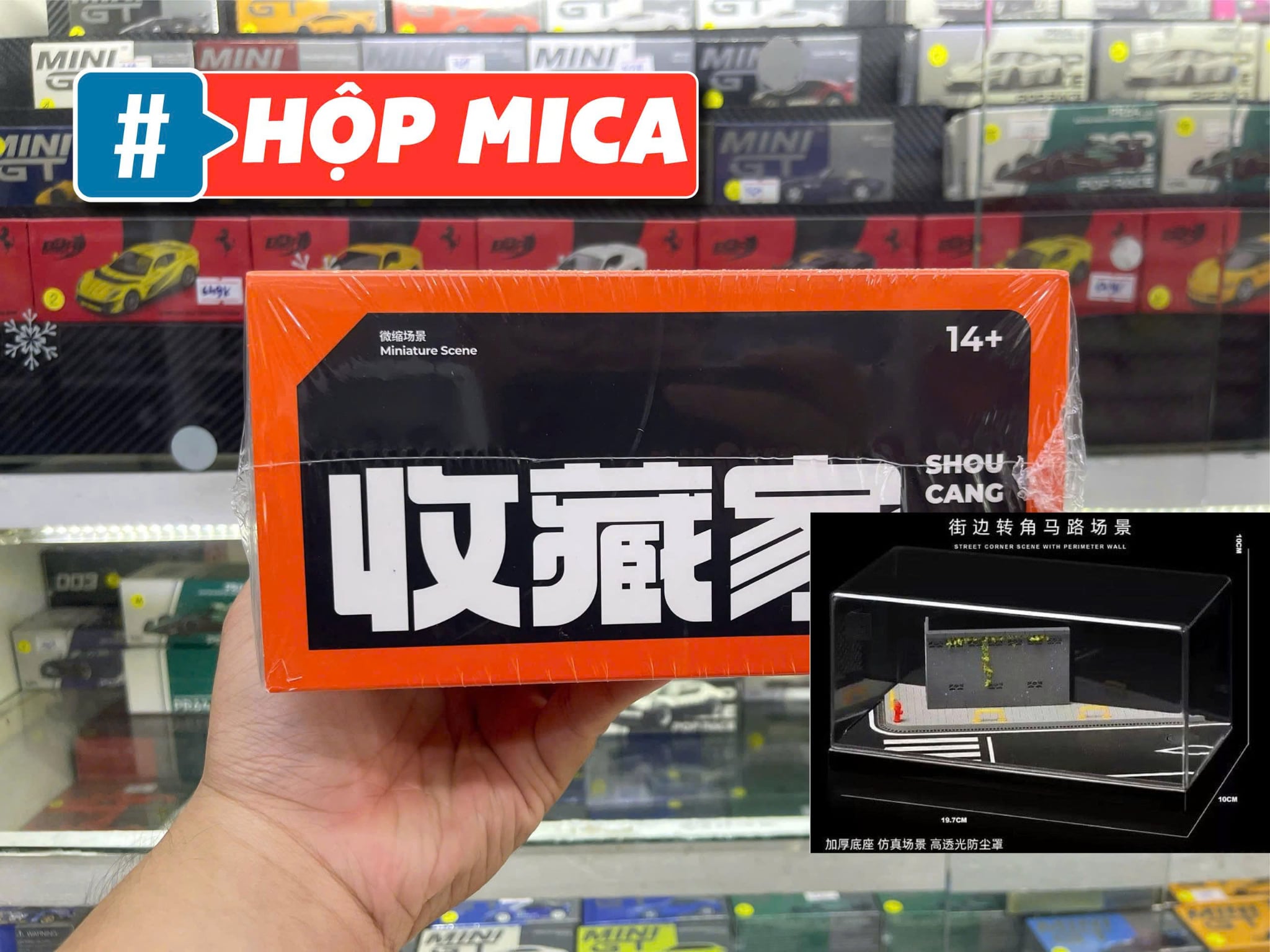  Hộp trưng bày mô phỏng đường hẻm thành phố 19.7x10x10 tỉ lệ 1:64 SHOU CANG JIA SCJ82003 