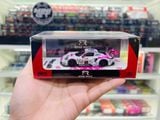  Mô hình xe Porsche 992 GT3 R Track Edition White-Pink Iron Dames #85 tỉ lệ 1:64 Star race SR64041 